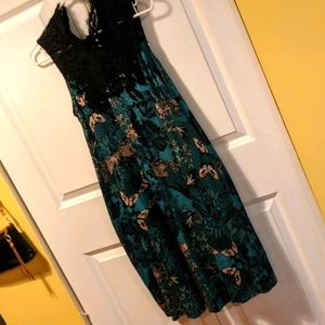 Anthropologie dress by Maeve - green and black. XS